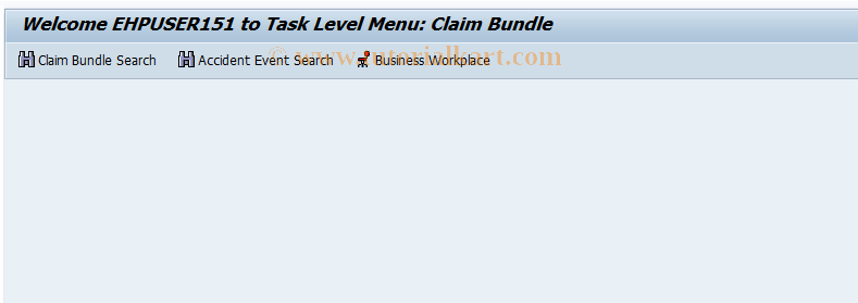 SAP TCode ICLEWM - Claim Bundle Work Menu