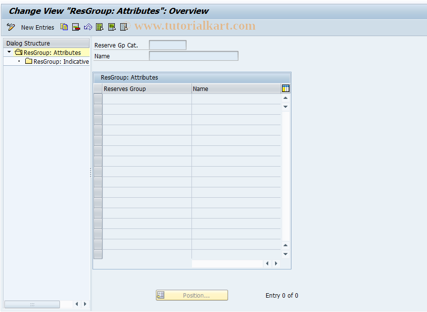 SAP TCode ICLIBNR861_HEALTH - Define Reserve Group