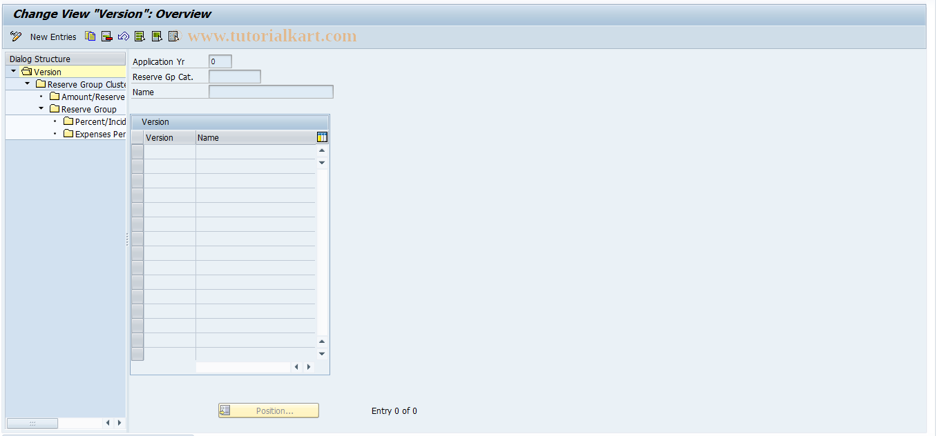 SAP TCode ICLIBNR867 - Reserve Group Cluster