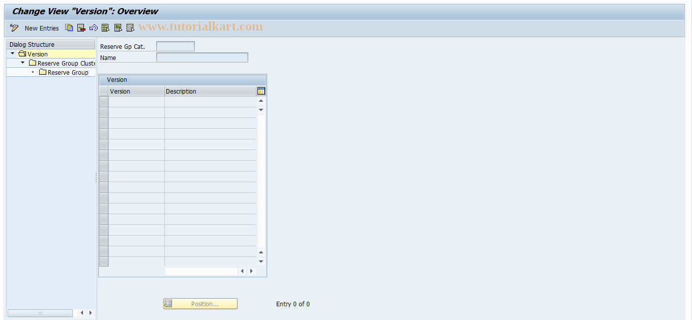 SAP TCode ICLIBNR867_HEALTH - Reserve Group Cluster