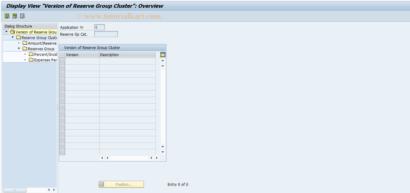 SAP TCode ICLIBNR867_X - Reserve Group Cluster