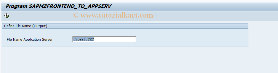 SAP TCode ICLPCTOAPP - File from Frontend to Application Server