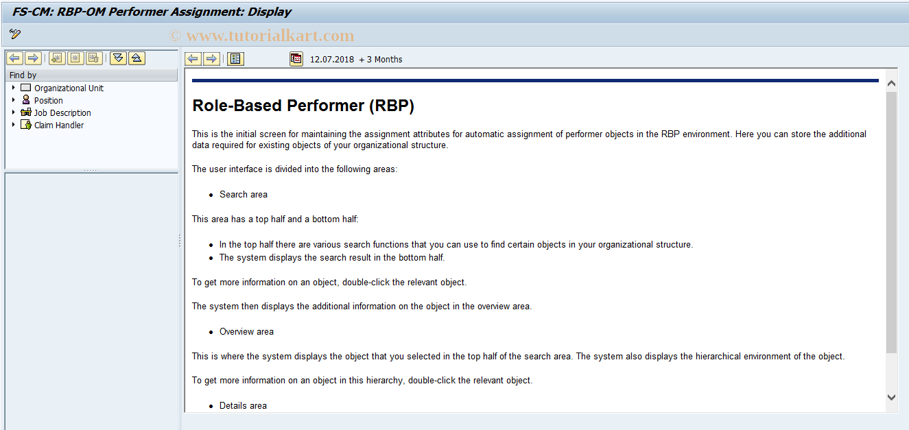 SAP TCode ICLRBPOM03 - Display RBP-OM Assignment Data