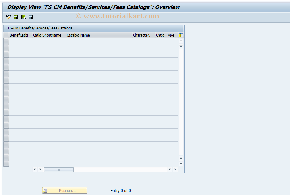 SAP TCode ICLSCDISP - Display Benefit Catalogs