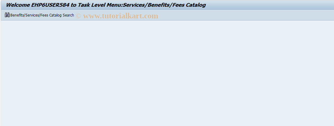 SAP TCode ICLSCWM - FS-CM Task Level Menu Benefit Catelg