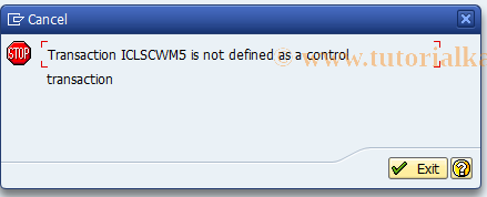 SAP TCode ICLSCWM5 - BDT ICLB: Screens