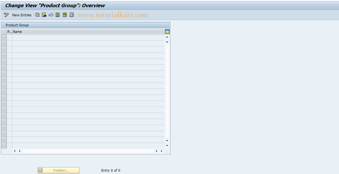 SAP TCode ICLSUP820 - Product Group