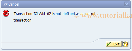 SAP TCode ICLWM102 - BDT-FNOL: Authorization