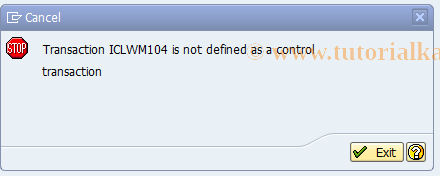 SAP TCode ICLWM104 - BDT-FNOL: Screen Configuration