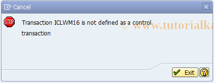 SAP TCode ICLWM16 - BDT-FNOL: Tables