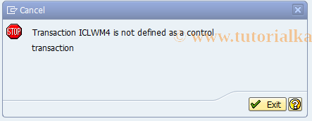 SAP TCode ICLWM4 - BDT ICL: Section