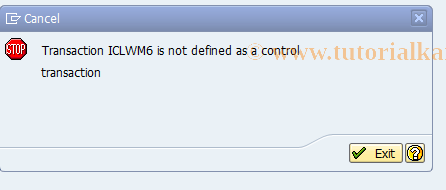 SAP TCode ICLWM6 - BDT ICL: Screen Sequences