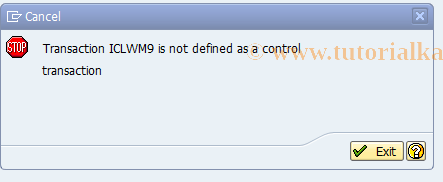 SAP TCode ICLWM9 - BDT-FNOL: Additional GUI Functions