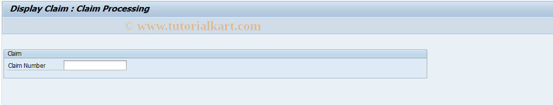 SAP TCode ICLWWW09 - Display Claim Status (Customer View)