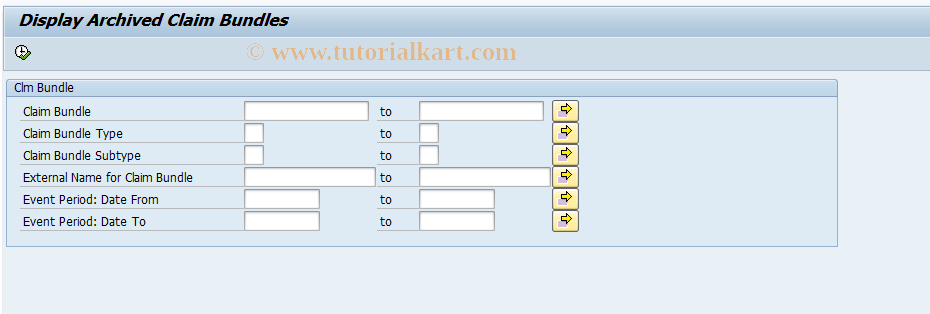 SAP TCode ICL_ARCHCCEVT_DISPL - Claim Bundle Display