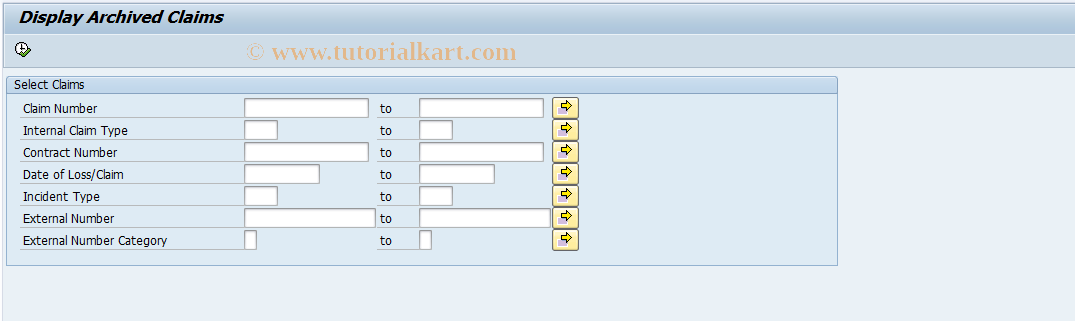 SAP TCode ICL_ARCHCLAIM_DISPL - Display Archived Claims