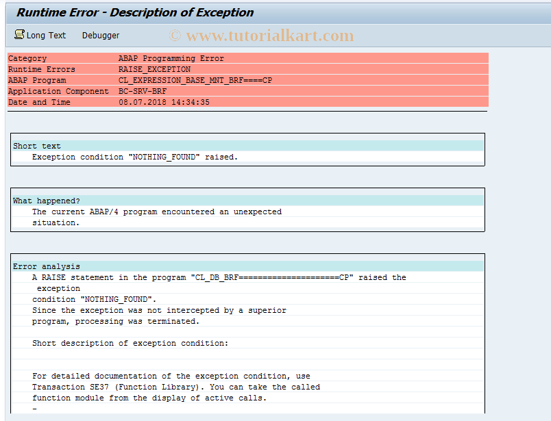 SAP TCode ICL_BRF_EX - Definition of BRF Expressions