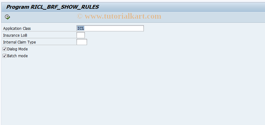 SAP TCode ICL_BRF_RL_SHOW - Display All ICL Rule Lines