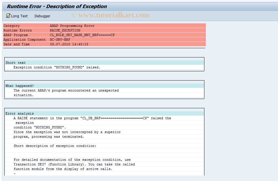 SAP TCode ICL_BRF_RS - Definition of Rule Sets