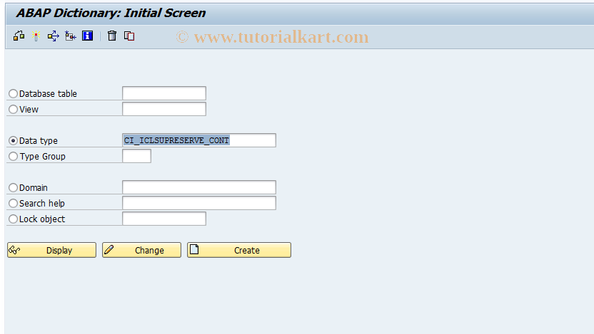 SAP TCode ICL_CI_SUPRES_MODIFY - Modify Incl. CI_ICLSUPRESERVE_COLL