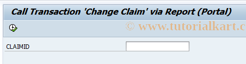SAP TCode ICL_CLAIM_PORTAL02 - 'Change Claim' (for Portal)