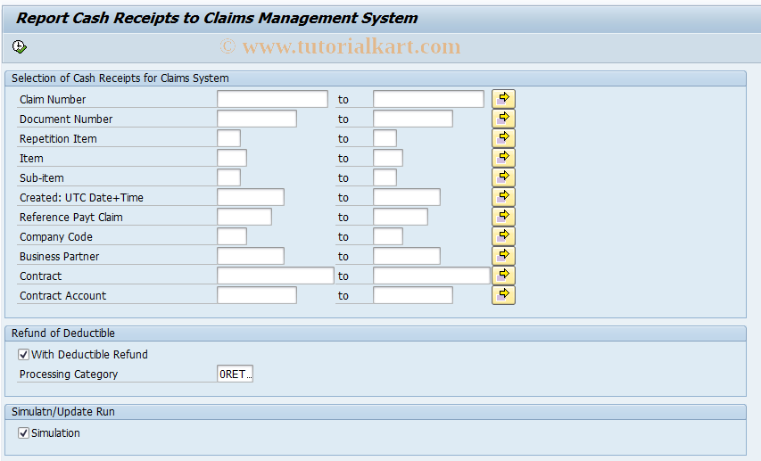 SAP TCode ICL_RECOVERY_FETCH - Call ICL_CF_RECOVERY_FETCH