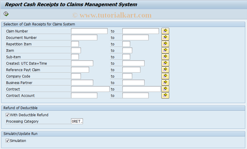 SAP TCode ICL_RECOVERY_FETCH_0 - Call ICL_CF_RECOVERY_FETCH