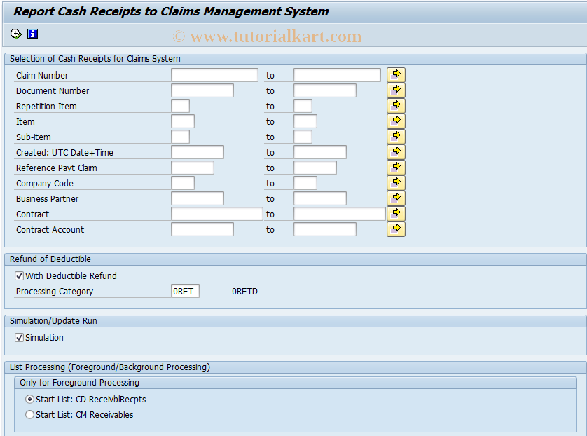 SAP TCode ICL_RECOVERY_FETCH_2 - Call ICL_CF_RECOVERY_FETCH