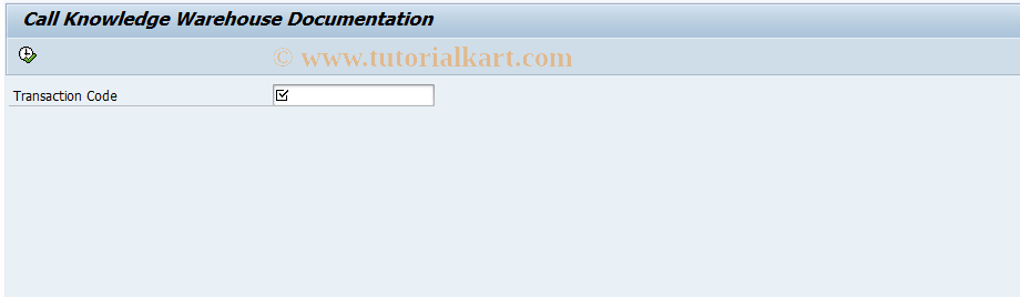 SAP TCode ICL_SHOW_KW_DOCU - Display KW Documentation