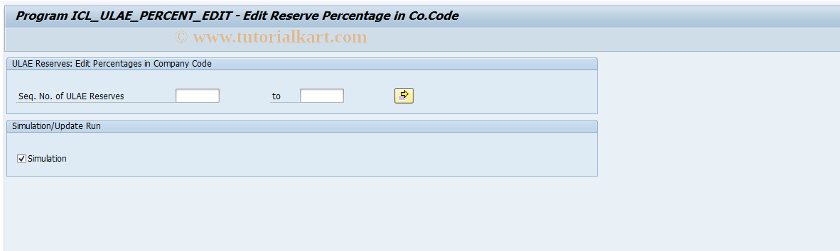 SAP TCode ICL_ULAEPEREDIT - Edit Reserve Parts Manually