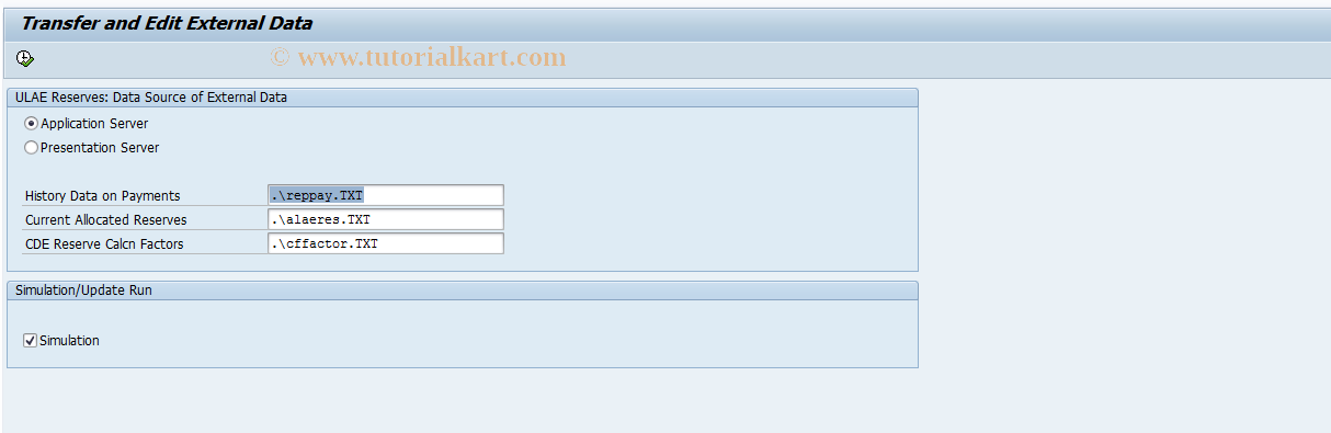 SAP TCode ICL_ULAERESUPLOAD - Read Input Data from Application Server