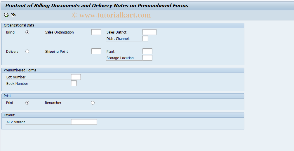 SAP TCode IDCP - Printout on Prenumbered Forms
