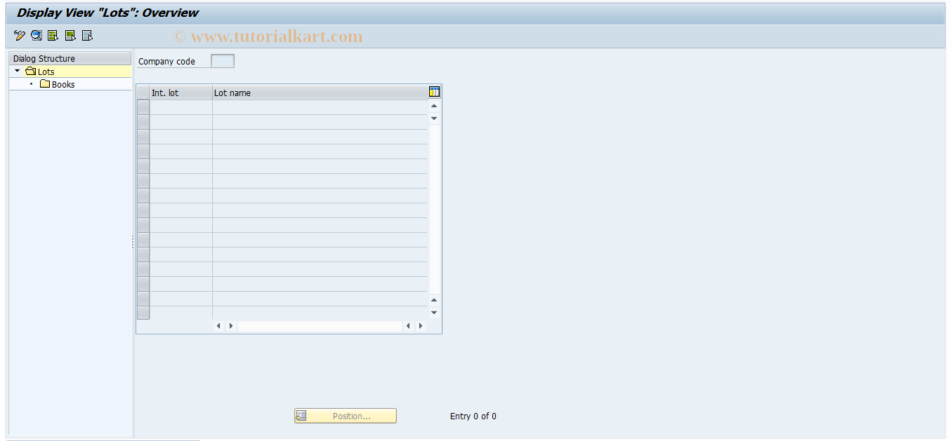 SAP TCode IDLB - Maintain Document Lots and Books