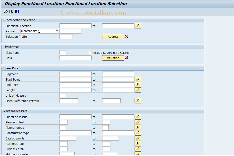 SAP TCode IH06 - Display Functional Location