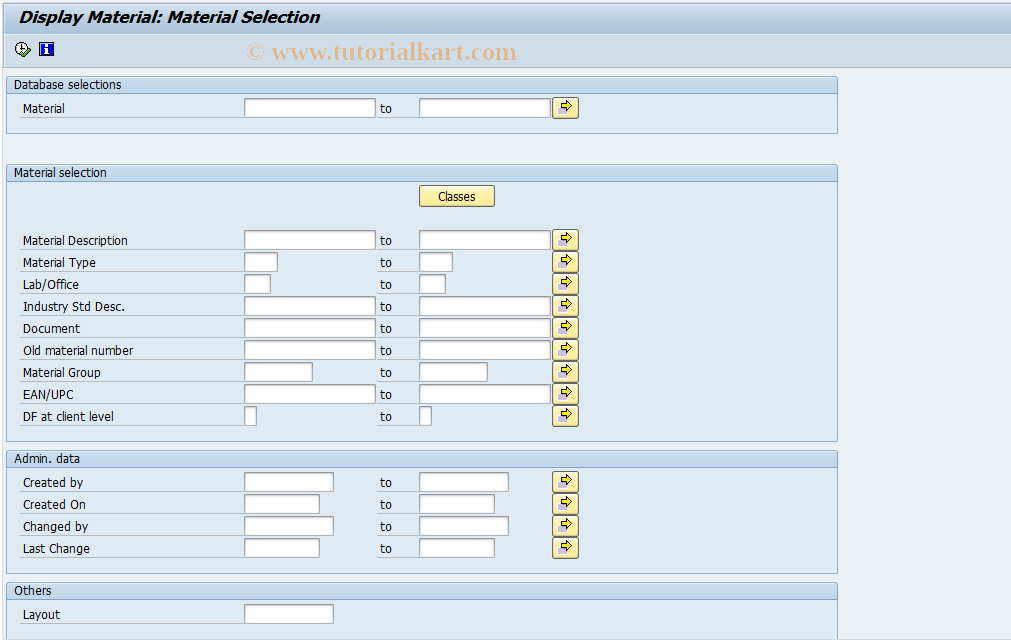 IH09 SAP Tcode Display Material