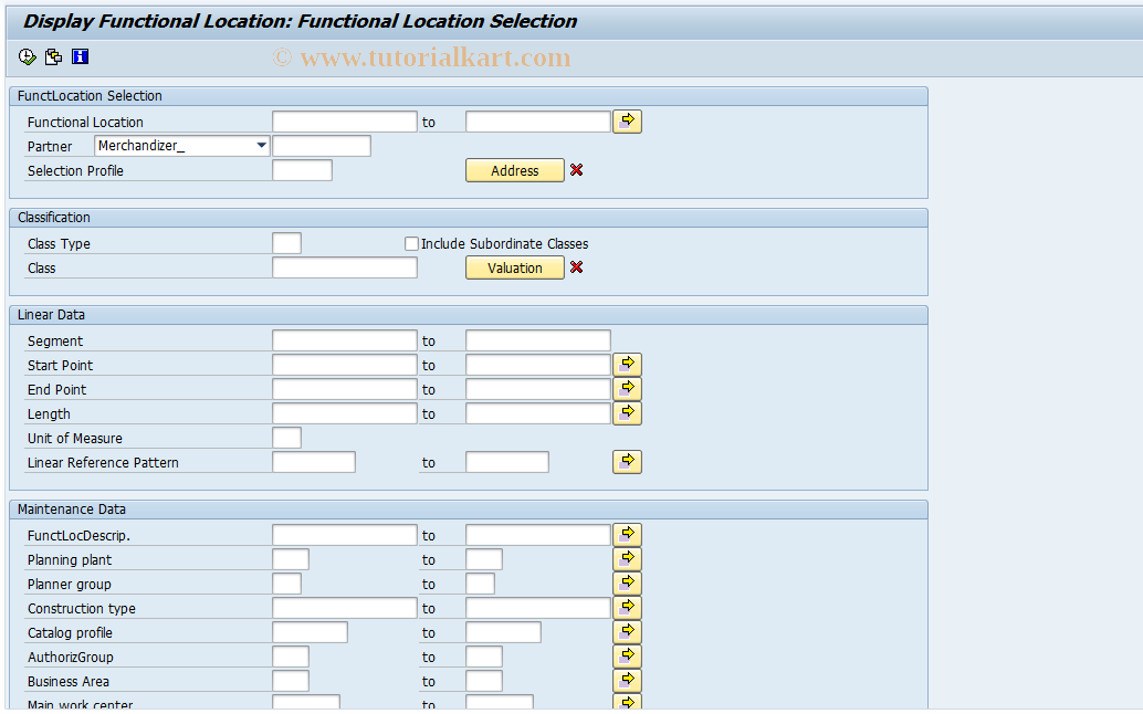 SAP TCode IH11 - Display Functional Location