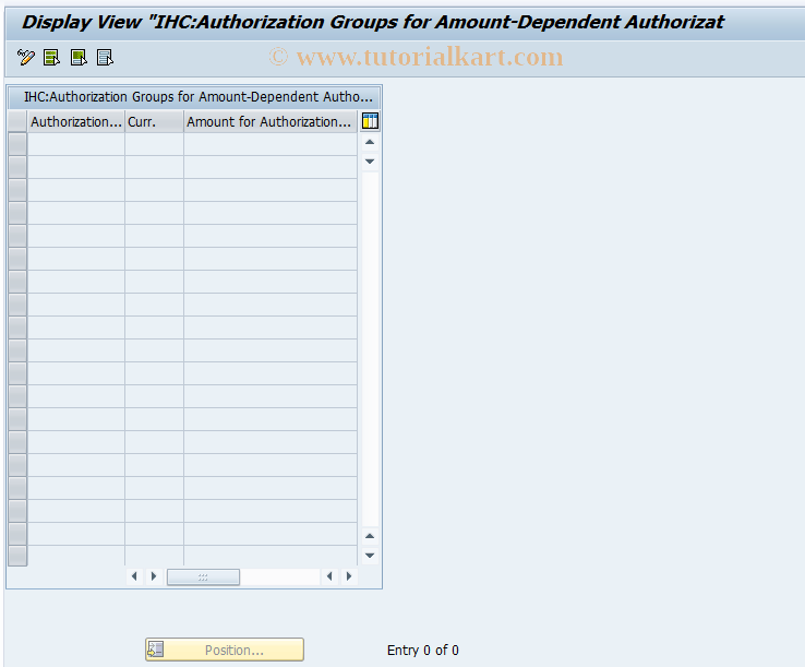 SAP TCode IHC_AUTH - Amount Group in IHC