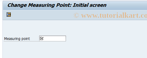 SAP TCode IK02 - Change Measuring Point