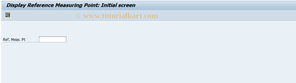 SAP TCode IK03R - Display Reference Measuring Point