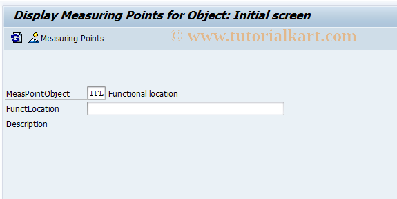 SAP TCode IK06 - Display Measuring Points for Object