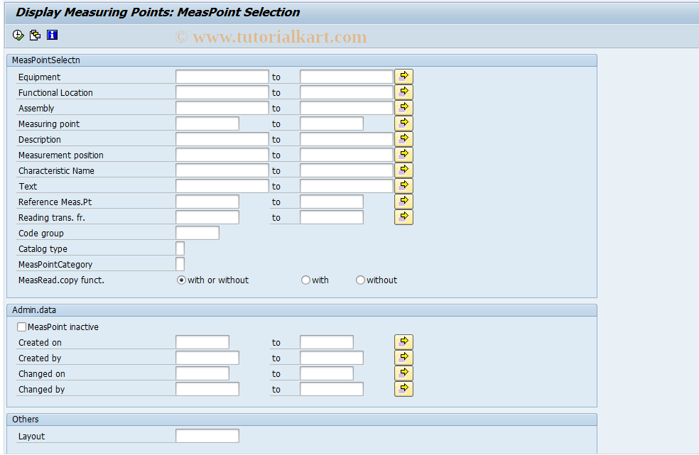 SAP TCode IK07 - Display Measuring Points