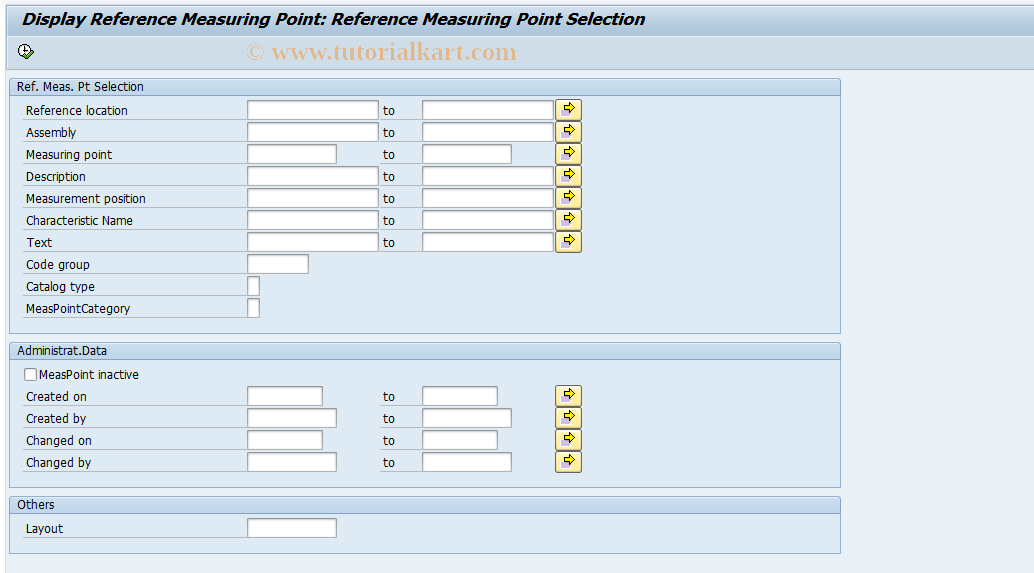 SAP TCode IK07R - Display Reference Measuring Point