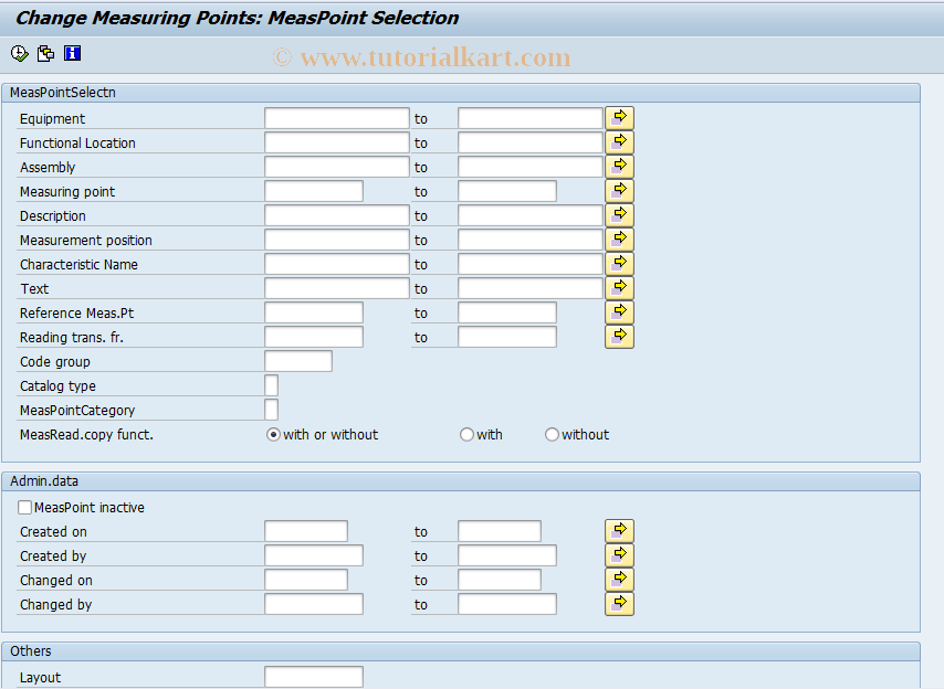 SAP TCode IK08 - Change Measuring Points