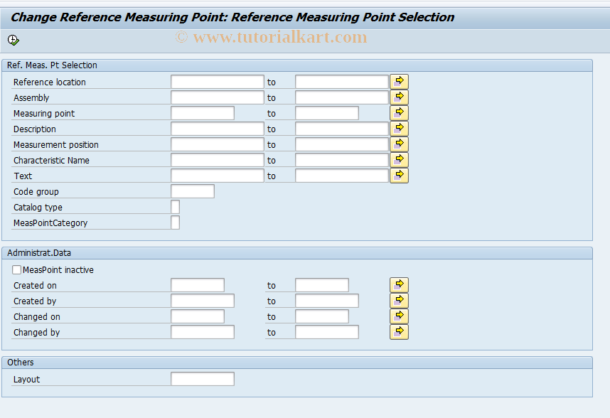 SAP TCode IK08R - Change Reference Measuring Point