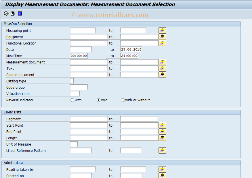 SAP TCode IK12 - Change Measurement Document