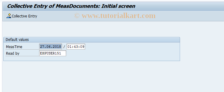 SAP TCode IK16 - Collective Entry of MeasDocuments