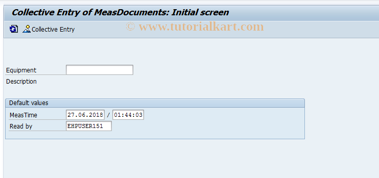 SAP TCode IK22 - Collective Entry of MeasDocuments