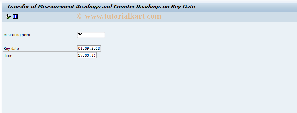 SAP TCode IK51 - MeasReading Transfer Structure