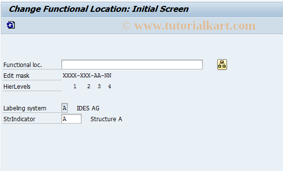 SAP TCode IL02 - Change Functional Location