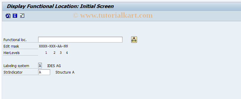 SAP TCode IL03 - Display Functional Location